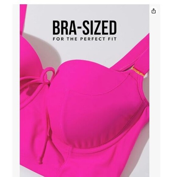 Smart & Sexy Women's Swimwear Underwire Bikini Top 40DDD Fuchia Sizzle NWT - Picture 4 of 6